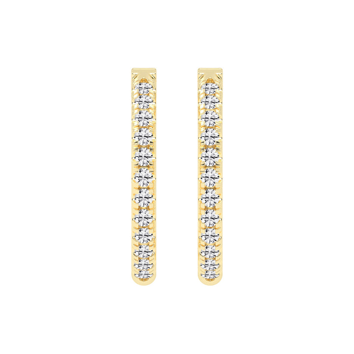 Slender Pave Hoop Earrings