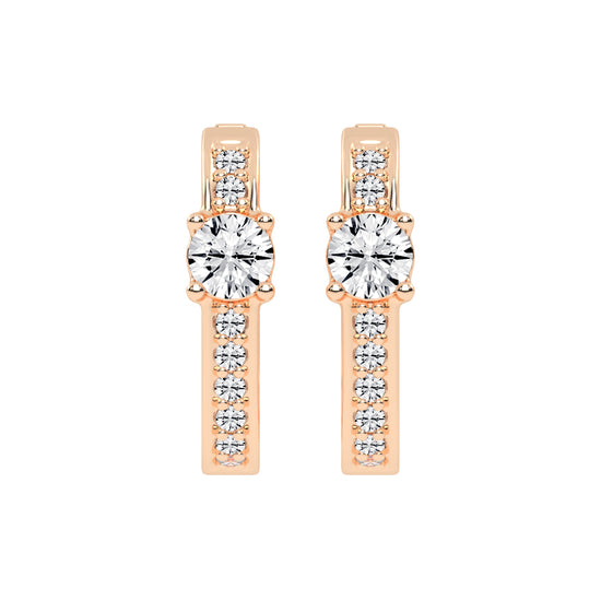 Prominent Gemstone Pave Hoops