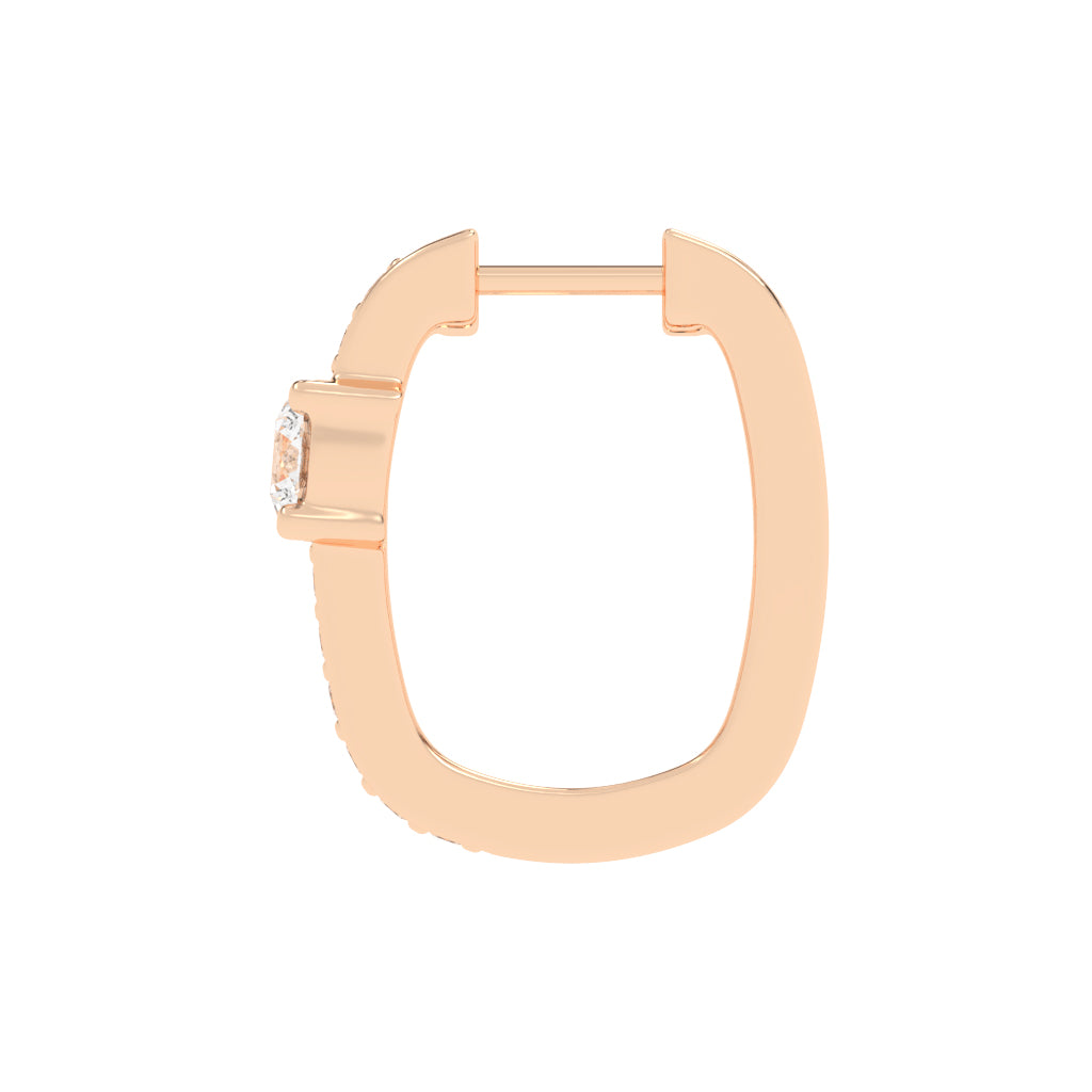 Prominent Gemstone Pave Hoops