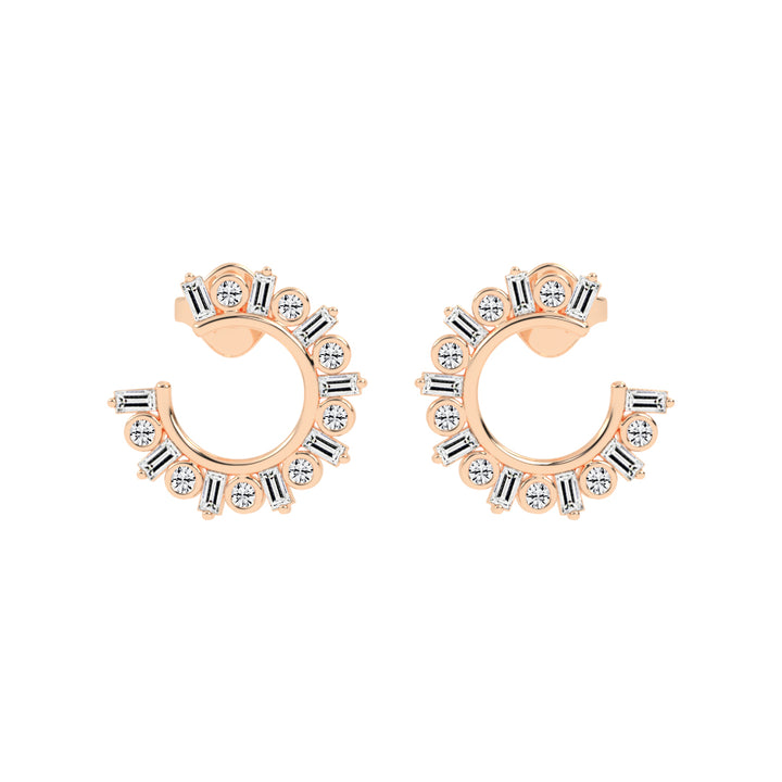 Radiant Arc Mixed-Cut Earrings