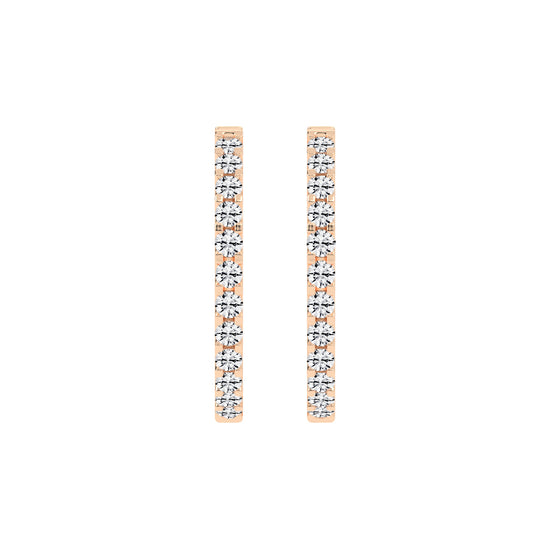 Outer Pave Hoop Earrings