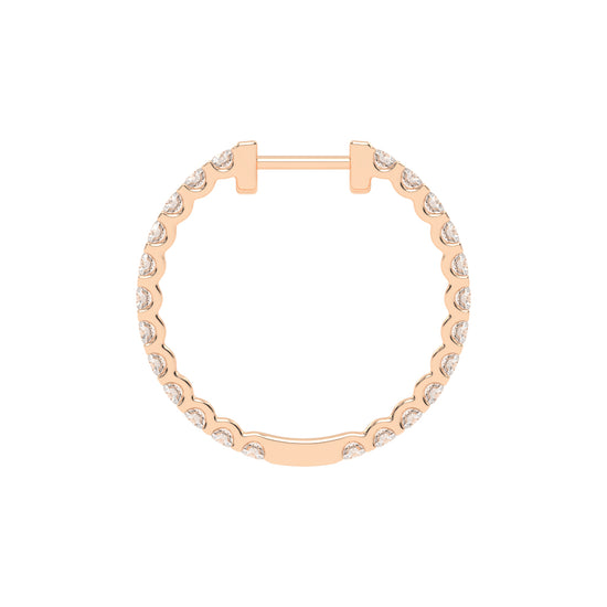 Outer Pave Hoop Earrings