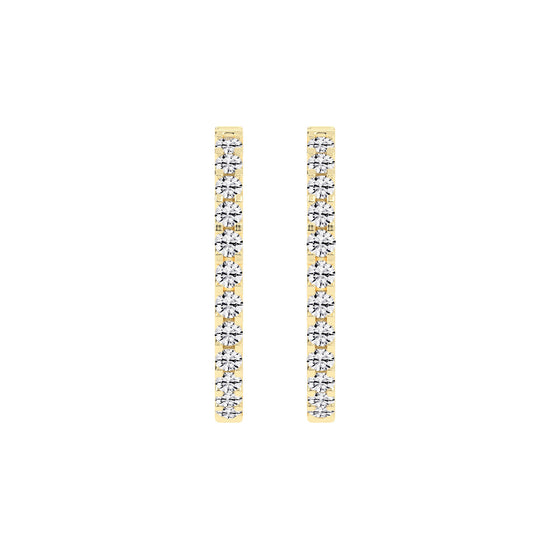 Outer Pave Hoop Earrings