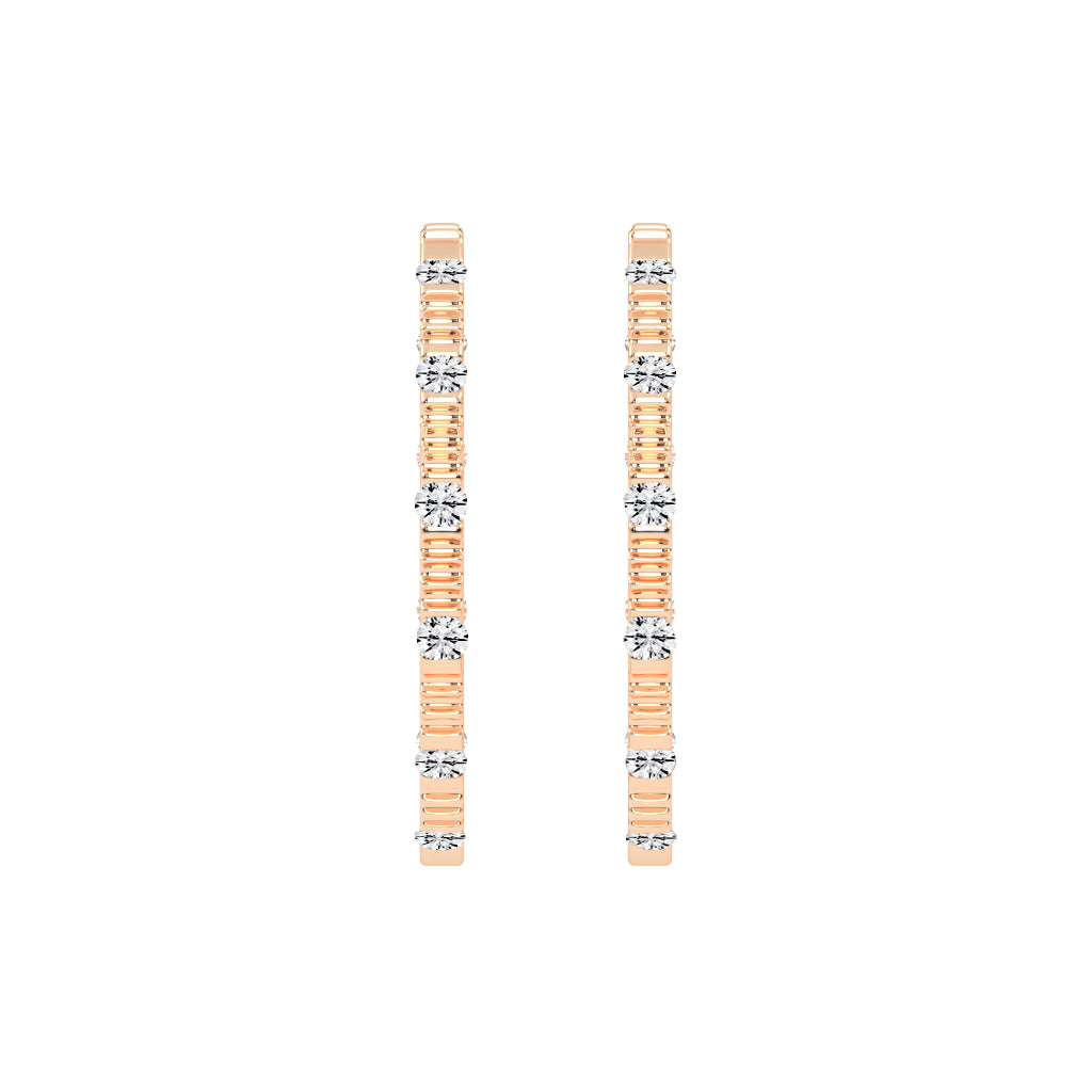 Textured Sparkle Hoop Earrings