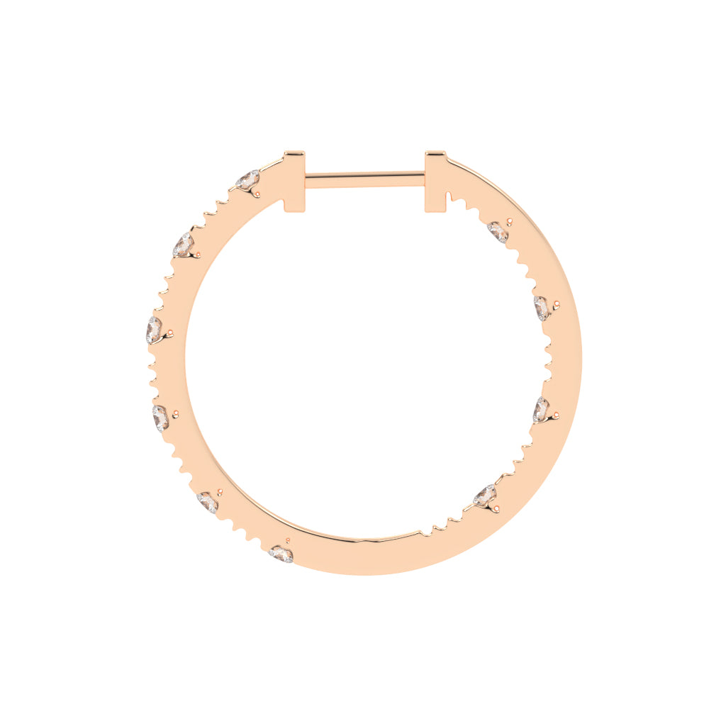 Textured Sparkle Hoop Earrings