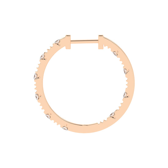 Textured Sparkle Hoop Earrings