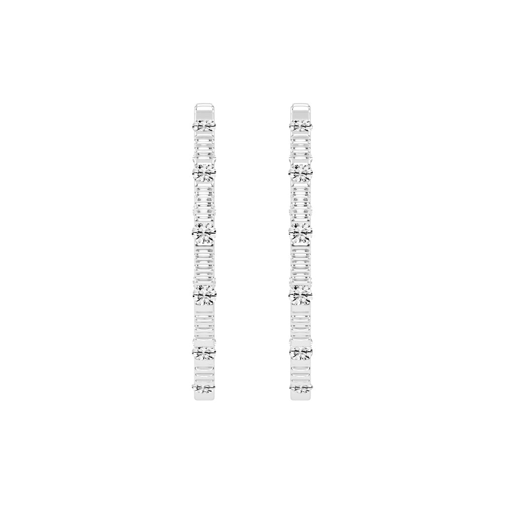 Textured Sparkle Hoop Earrings