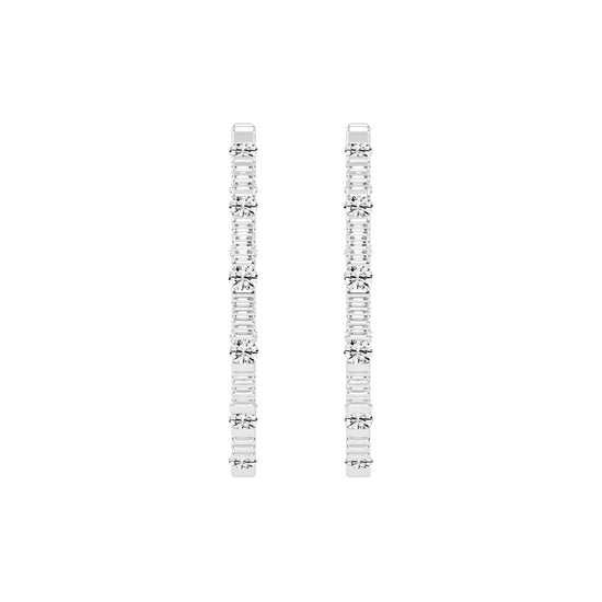 Textured Sparkle Hoop Earrings