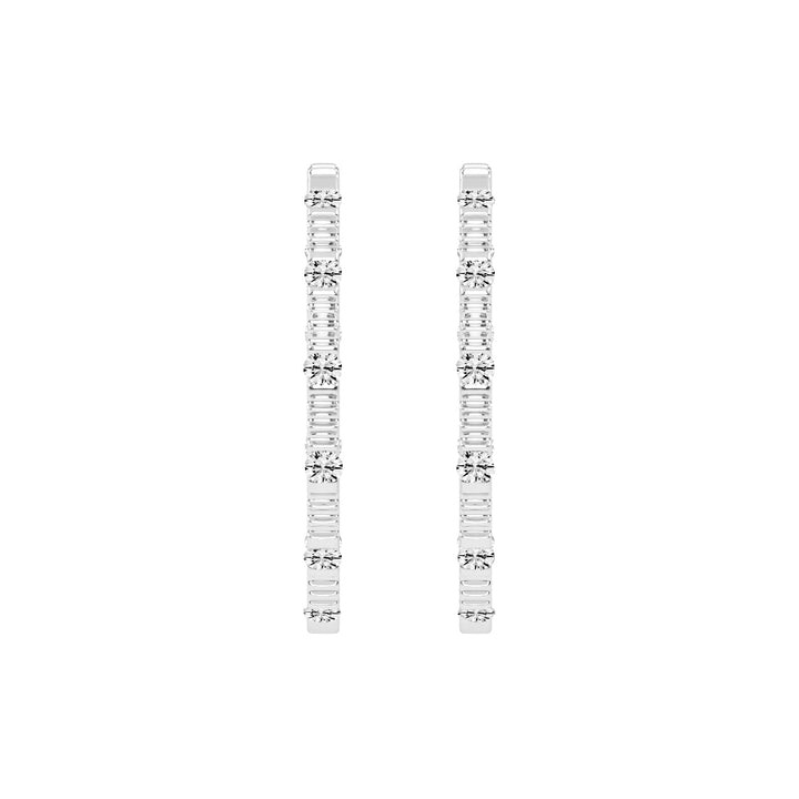 Textured Sparkle Hoop Earrings