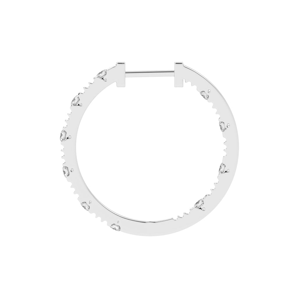 Textured Sparkle Hoop Earrings