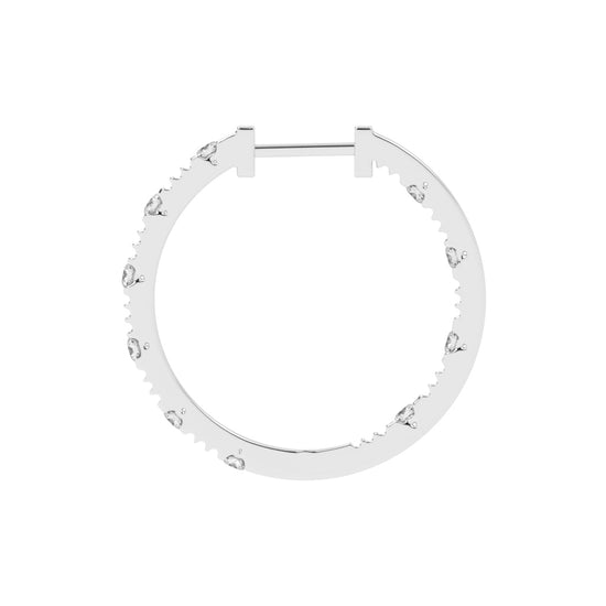 Textured Sparkle Hoop Earrings