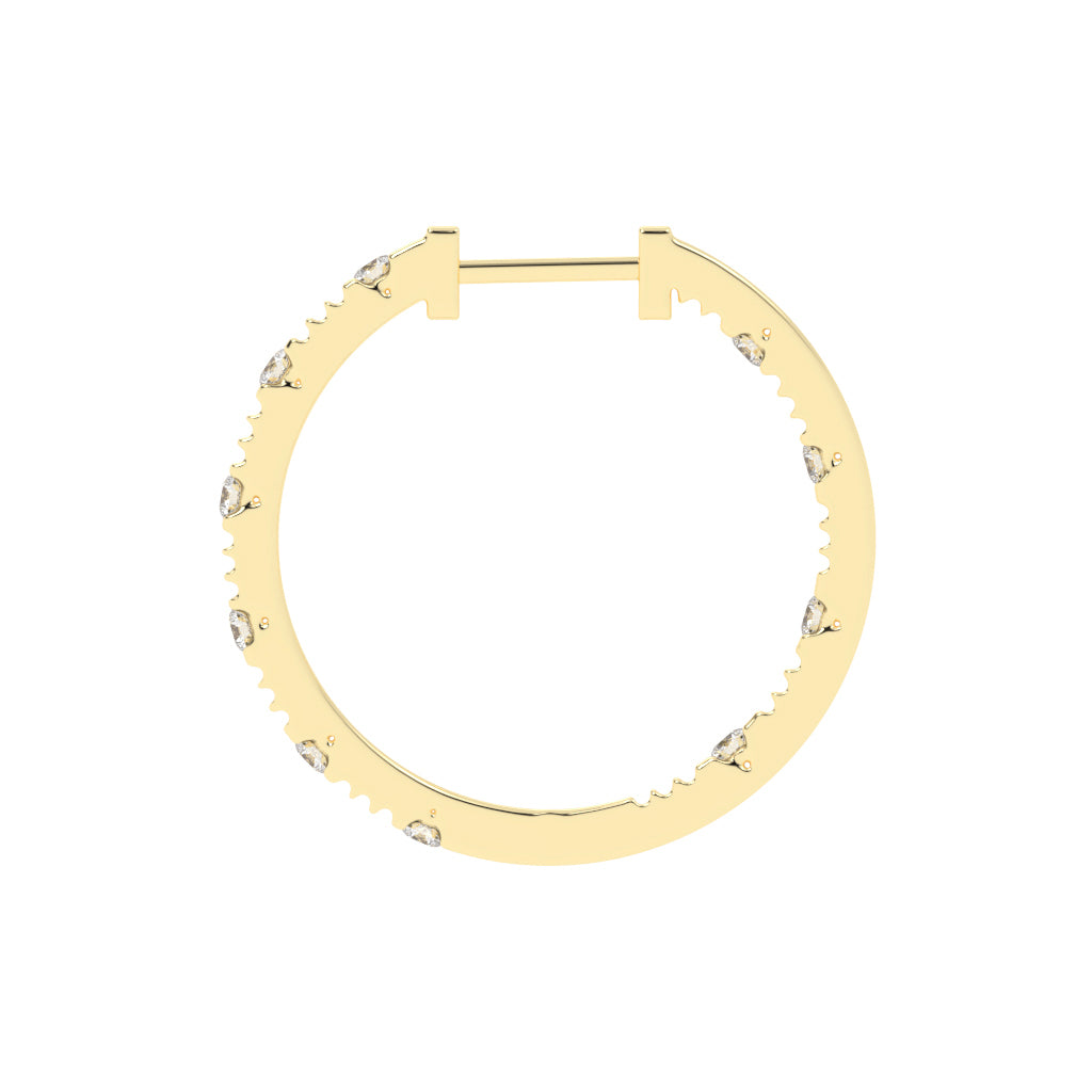 Textured Sparkle Hoop Earrings