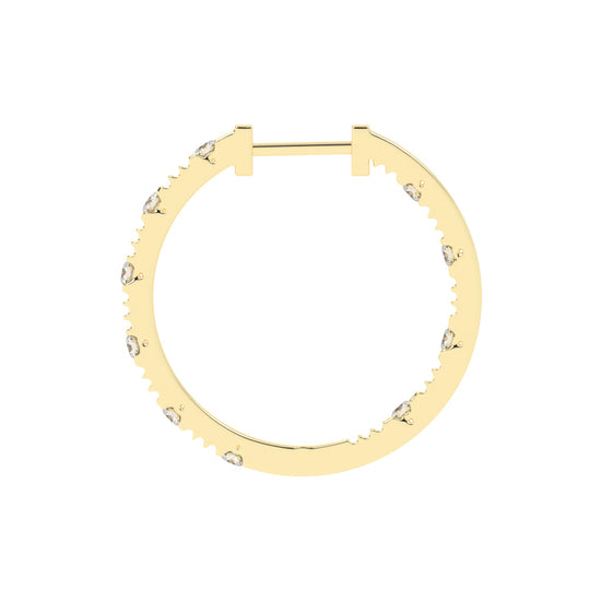 Textured Sparkle Hoop Earrings