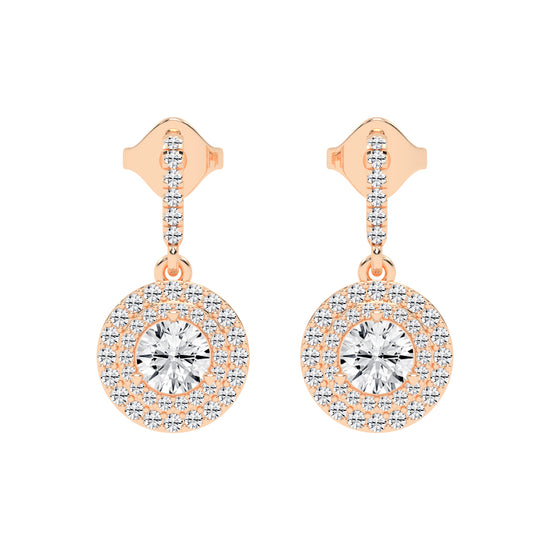 Dazzling Halo Drop Earrings