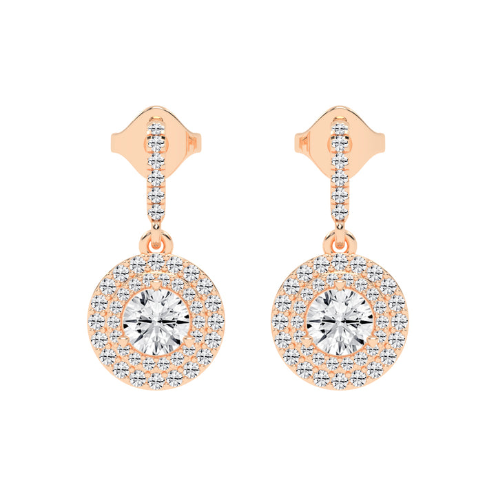 Dazzling Halo Drop Earrings