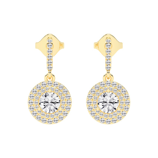 Dazzling Halo Drop Earrings