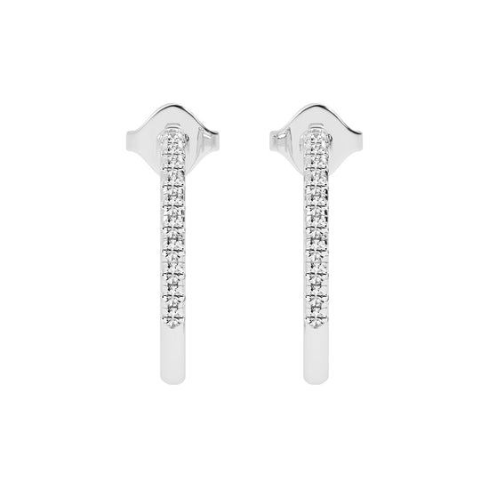 Radiant Embrace Diamond Micro-Pavé Hoops