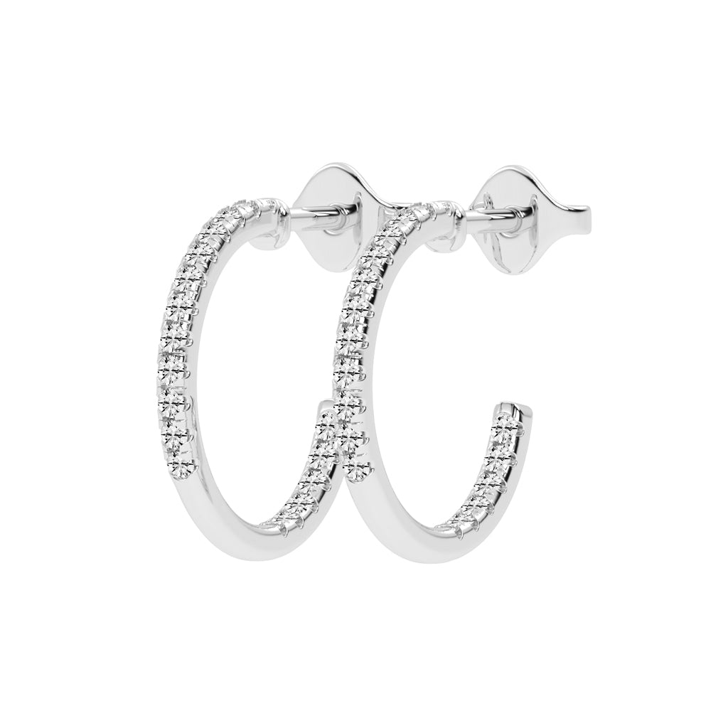 Radiant Embrace Diamond Micro-Pavé Hoops