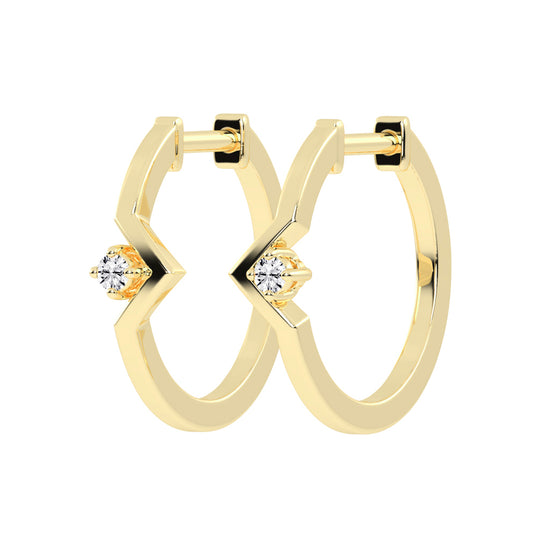 Streamlined Shimmer Diamond Bar Earrings