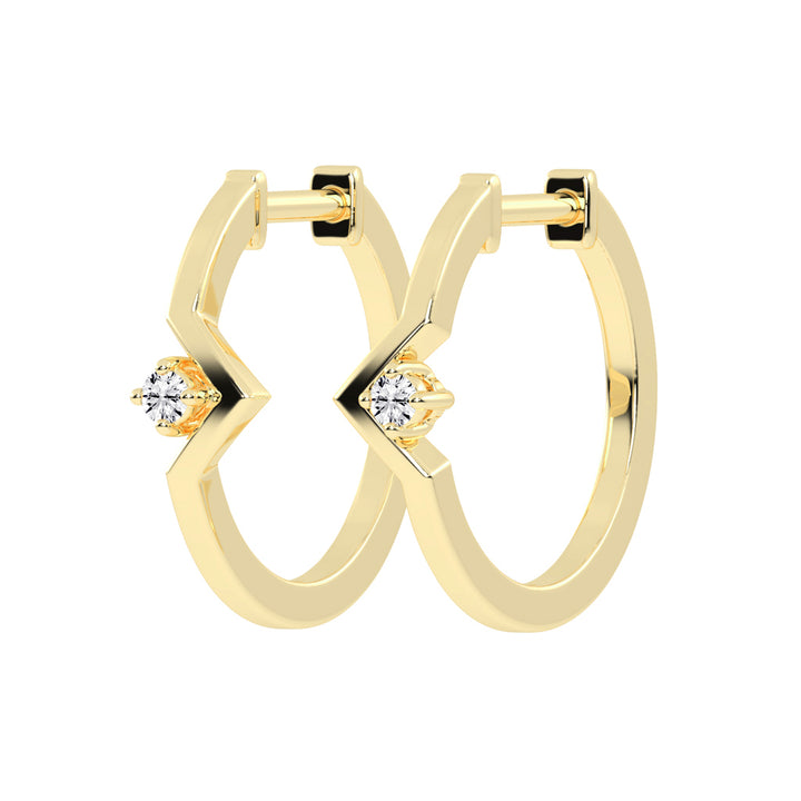 Streamlined Shimmer Diamond Bar Earrings