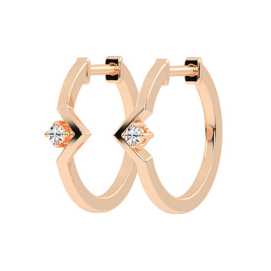 Streamlined Shimmer Diamond Bar Earrings