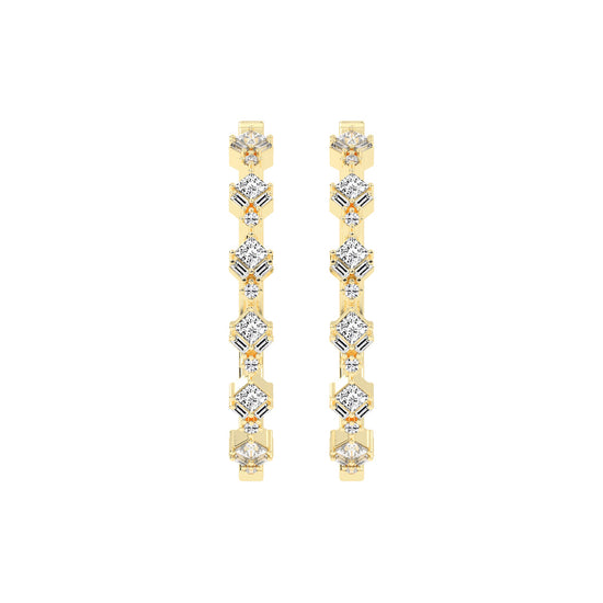 Mosaic Allure Diamond Hoops Earrings