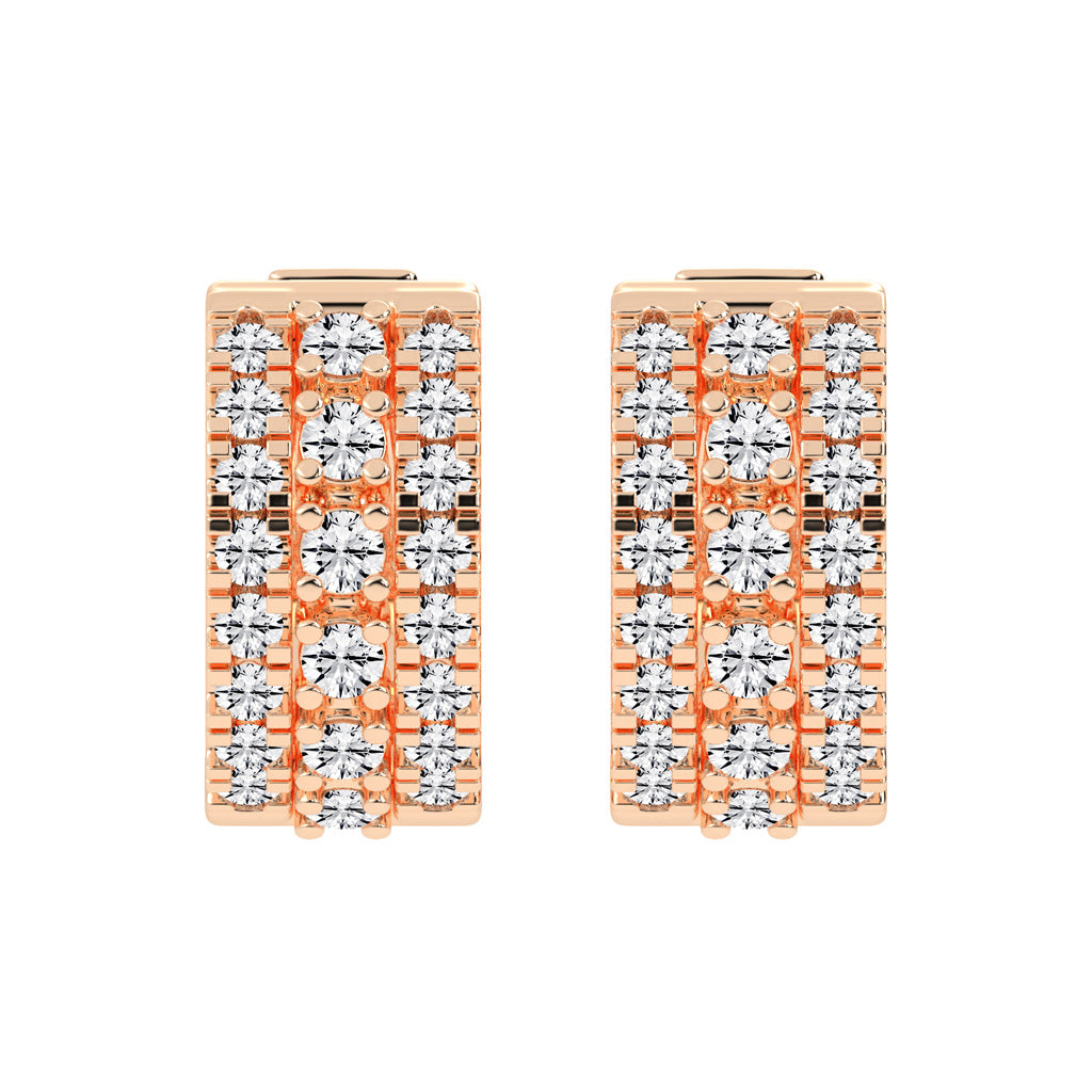Triple Row Radiance Diamond Earrings