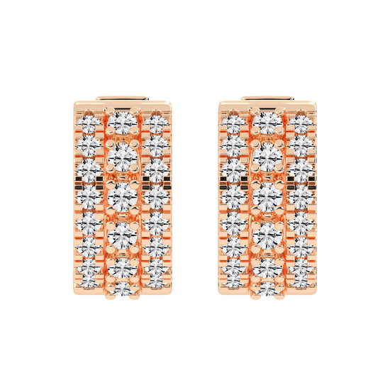 Triple Row Radiance Diamond Earrings