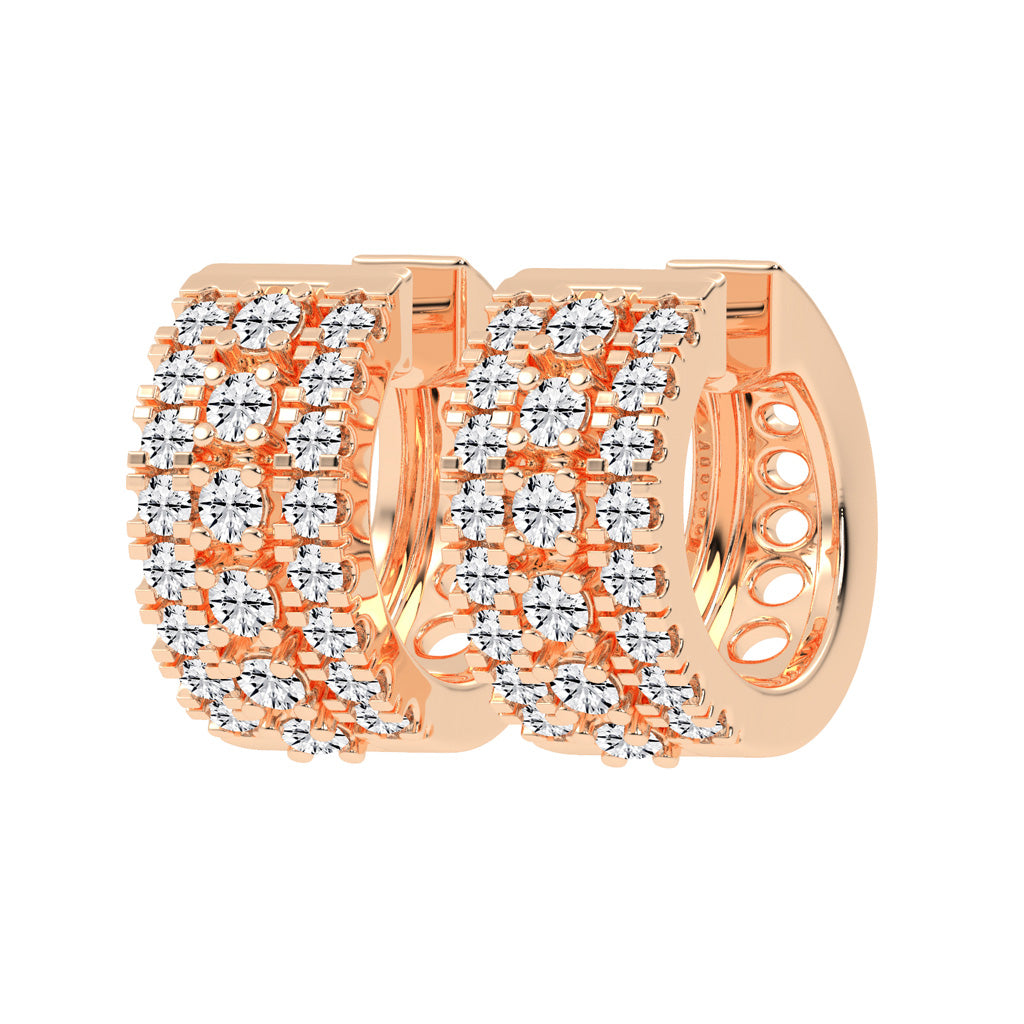 Triple Row Radiance Diamond Earrings
