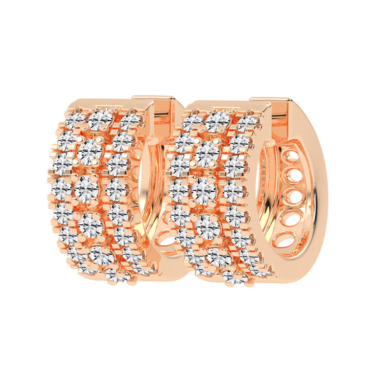Triple Row Radiance Diamond Earrings