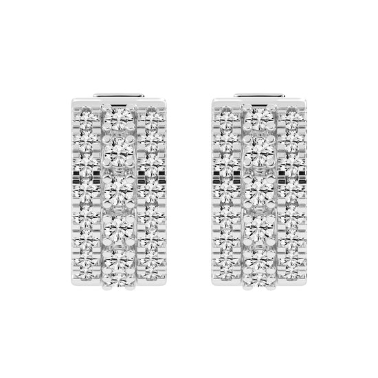 Triple Row Radiance Diamond Earrings