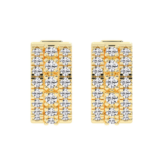 Triple Row Radiance Diamond Earrings