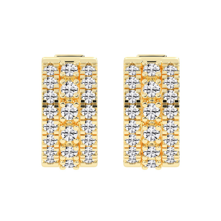 Triple Row Radiance Diamond Earrings