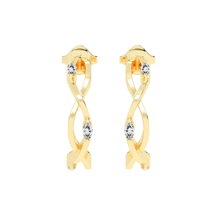 Eternal Twist Diamond Hoop Earrings