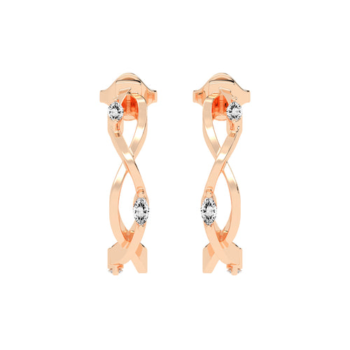 Eternal Twist Diamond Hoop Earrings