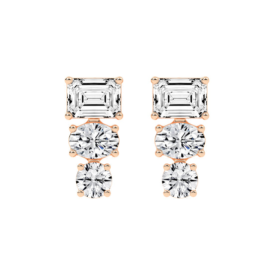 Trinity Glow Diamond Dangle Earrings