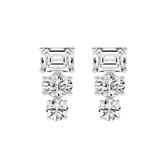 Trinity Glow Diamond Dangle Earrings