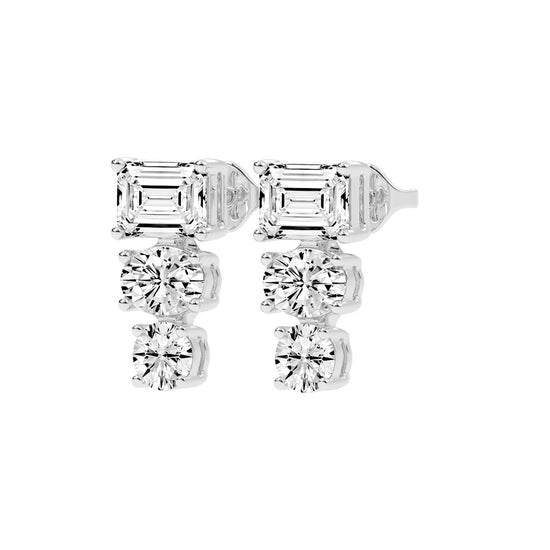 Trinity Glow Diamond Dangle Earrings