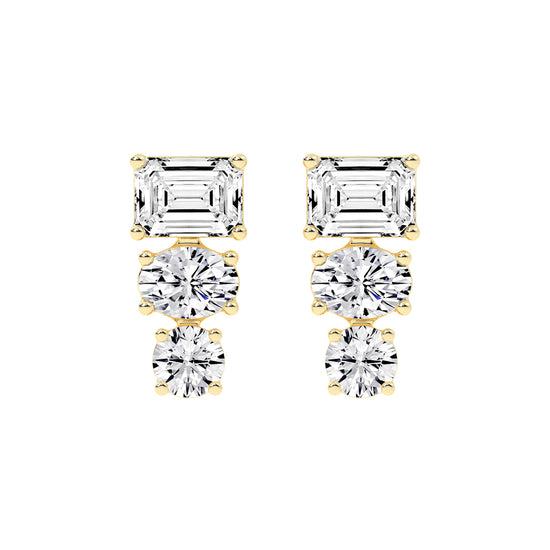 Trinity Glow Diamond Dangle Earrings
