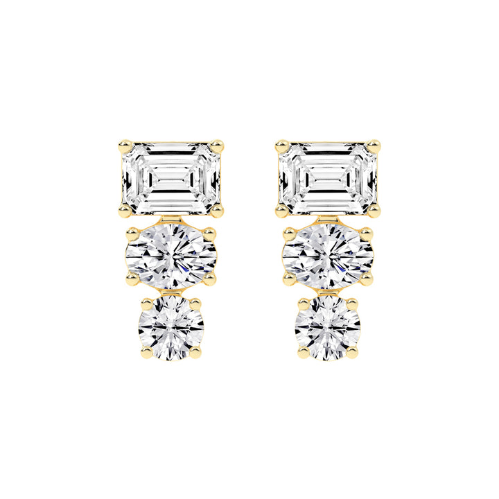 Trinity Glow Diamond Dangle Earrings