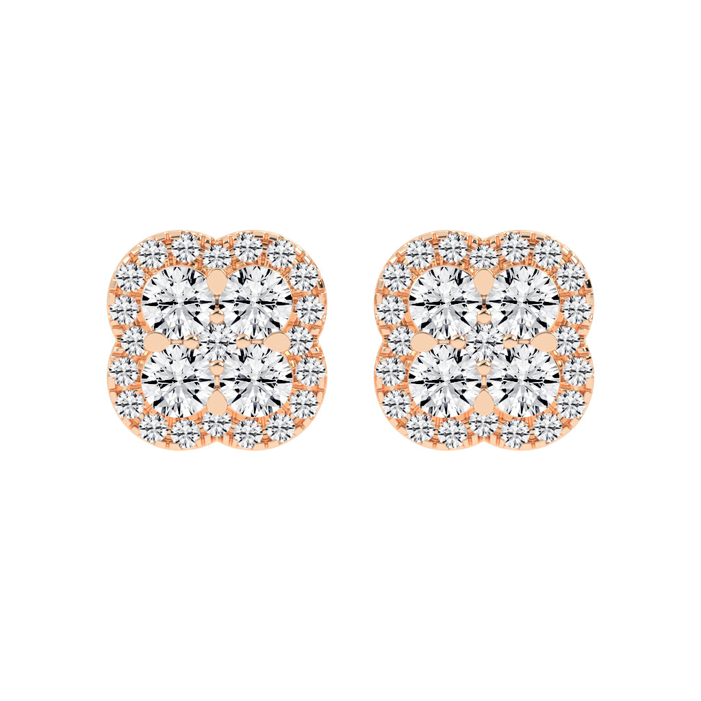 Lustre Bloom Cluster Stud Earrings