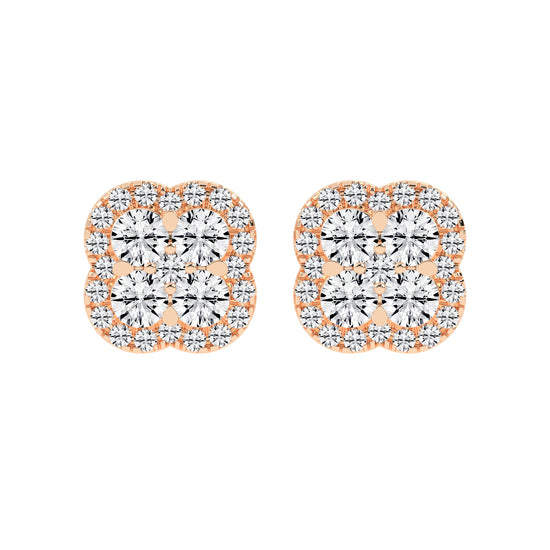 Lustre Bloom Cluster Stud Earrings