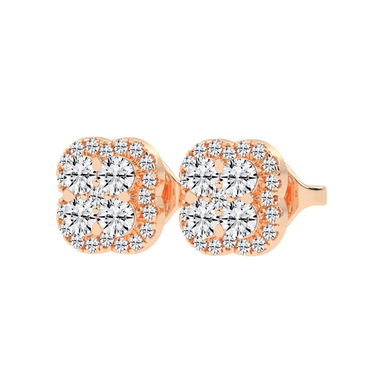 Lustre Bloom Cluster Stud Earrings