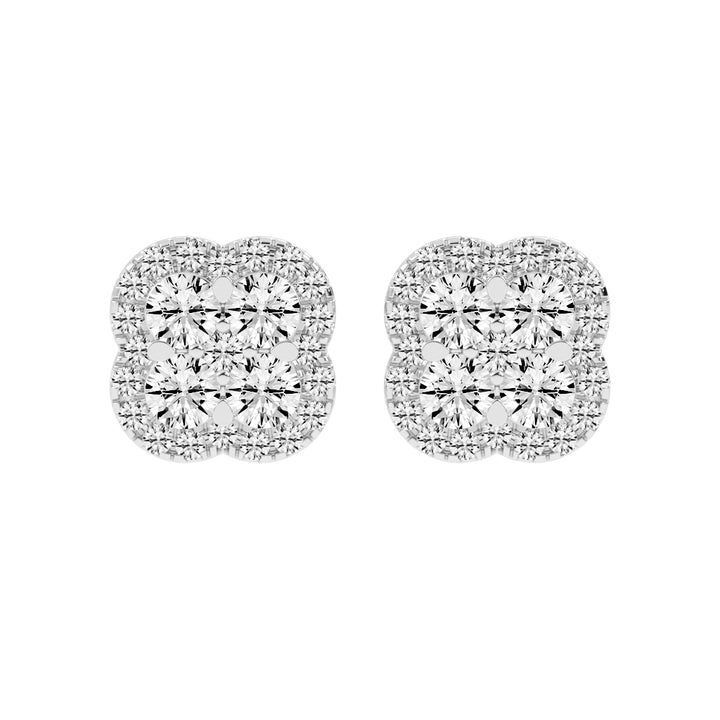 Lustre Bloom Cluster Stud Earrings