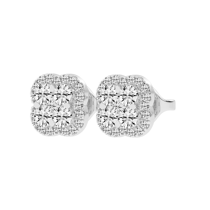 Lustre Bloom Cluster Stud Earrings