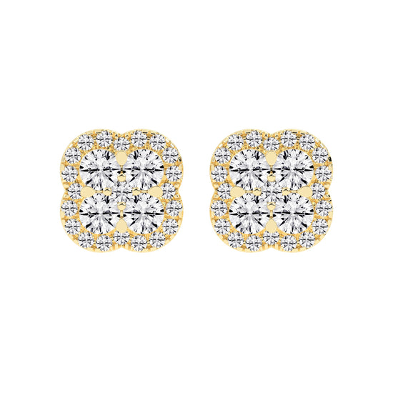 Lustre Bloom Cluster Stud Earrings