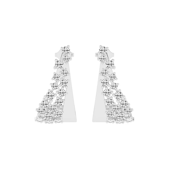 Sparkling Delta Diamond Dangle Earrings
