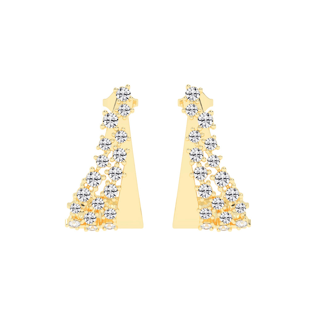 Sparkling Delta Diamond Dangle Earrings