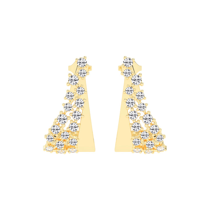Sparkling Delta Diamond Dangle Earrings
