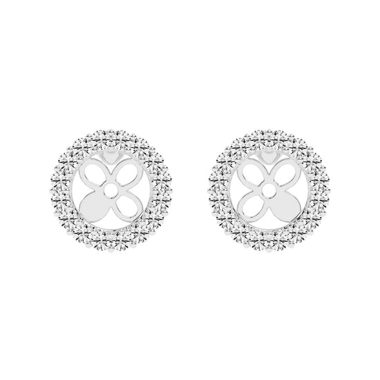 Floral Aura Diamond Stud Earrings